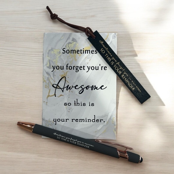 Thank you Gift Set Engraved Appreciation Gift Book and Pen | Reminder - Picture 1 of 8